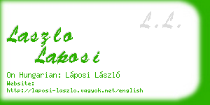 laszlo laposi business card