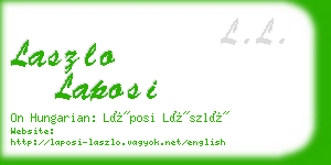 laszlo laposi business card